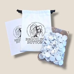 White Divination Button Set with Storage Pouch